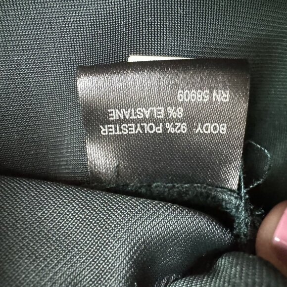 Gianni Bini Tally‎ Dress Womens XL Dark Green Velvet Smocked Ruffle Hem Sheath - Picture 6 of 8